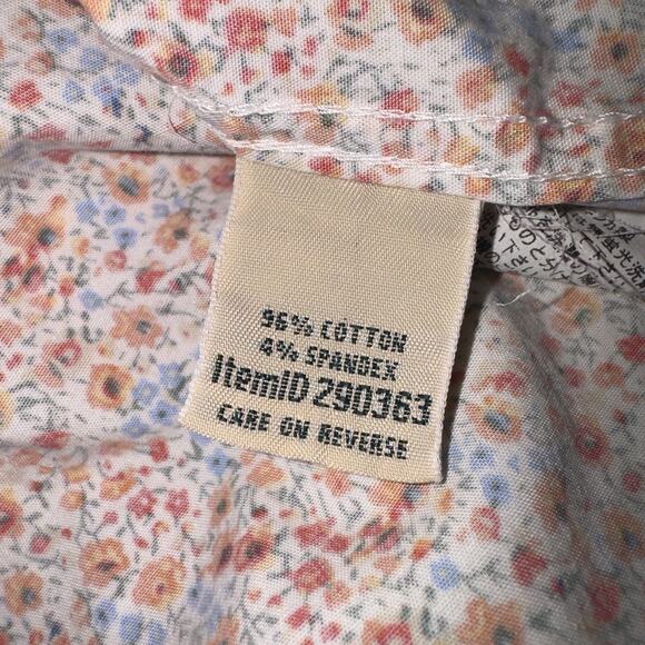 L.L.Bean Floral button down Shirt women’s Size Medium - Picture 6 of 7